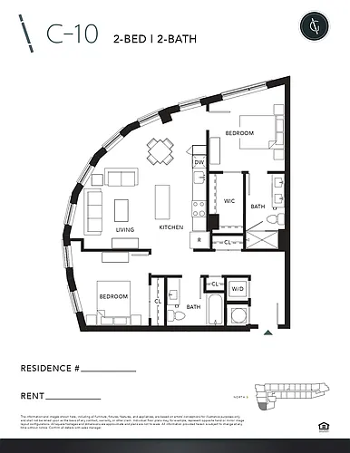 Floor plan Two Bedroom - C10