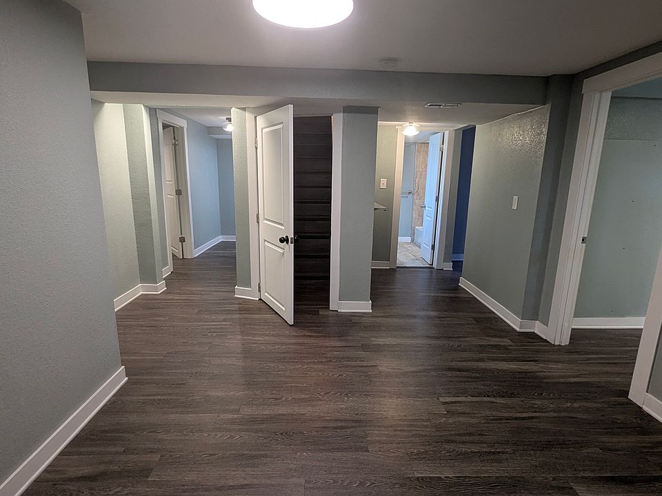 View from inside the living room looking at the stairs