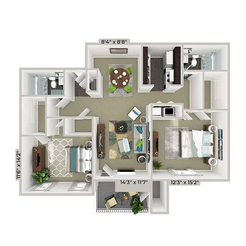 Floor plan B3 - Hawthorne