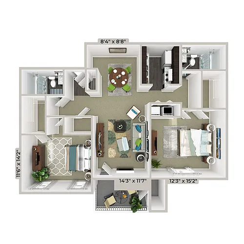 Floor plan B3 - Hawthorne