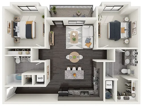 Floor plan Pine - Stacked Flat