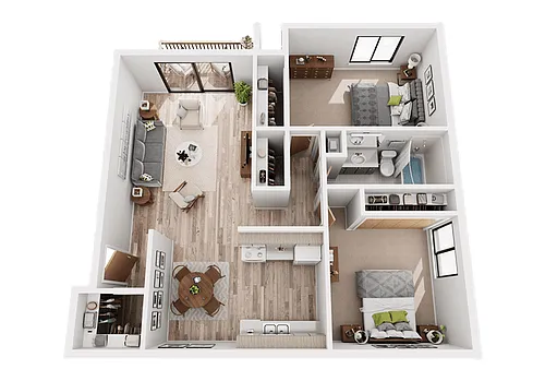 Floor plan 2B1R