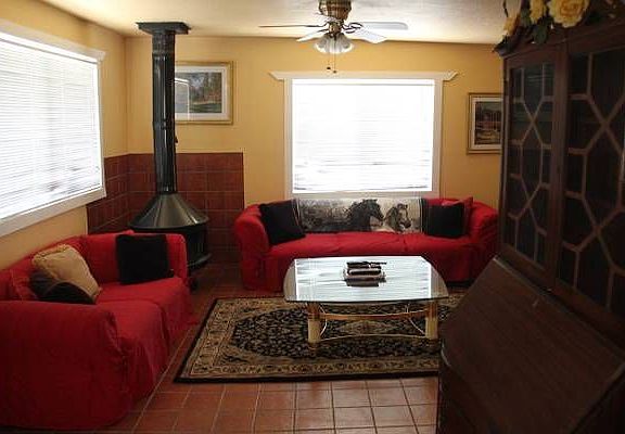 Fireplace and 2 sofas