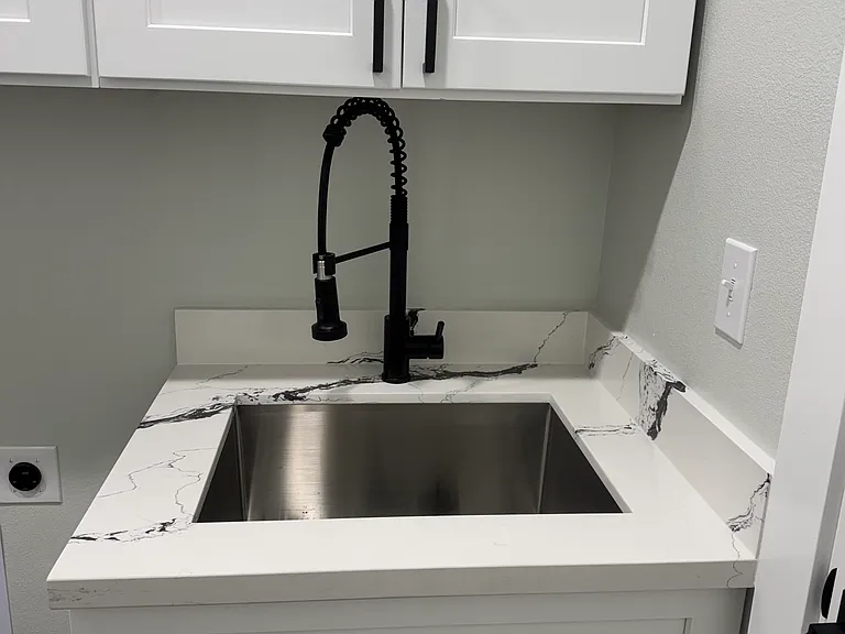 Utility sink in laundry room