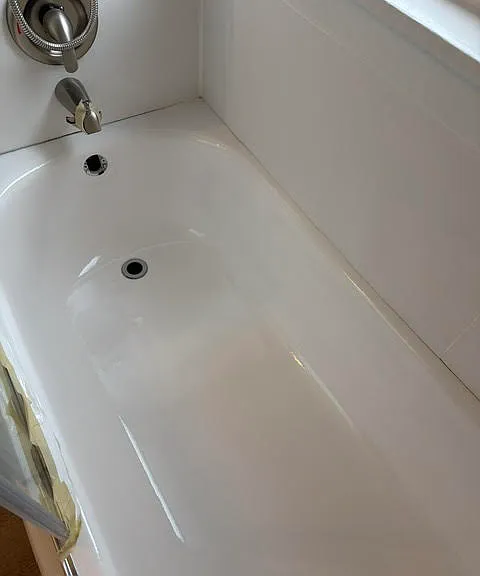 Newly re-glazed bathtub