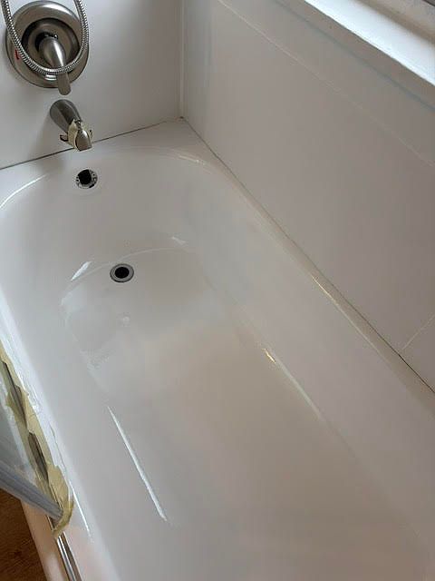 Newly re-glazed bathtub