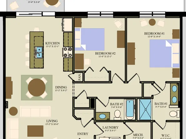 Suites 110, 210, 310 Plan, 117 On The Boulevard