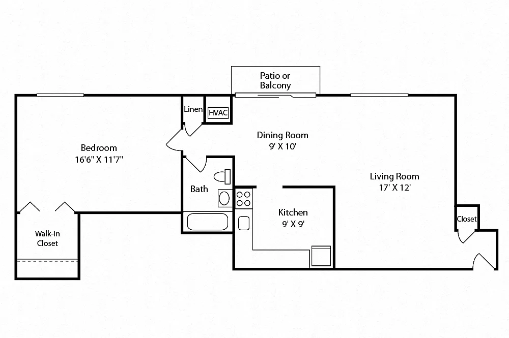 Floor plan 1BR
