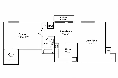 Floor plan 1BR