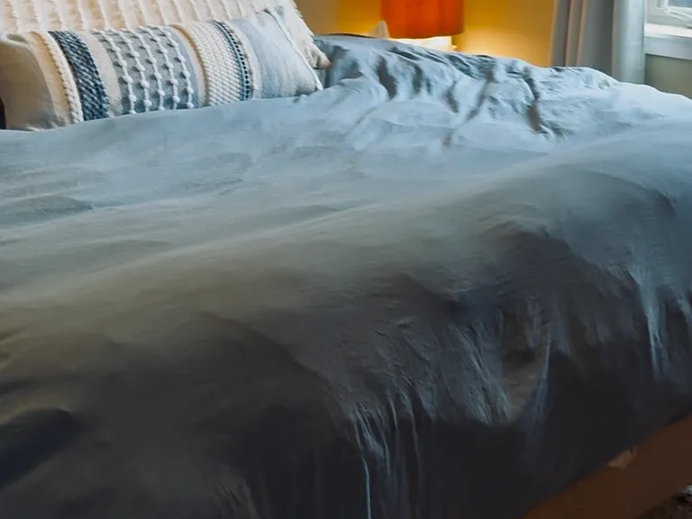 King bed in front room