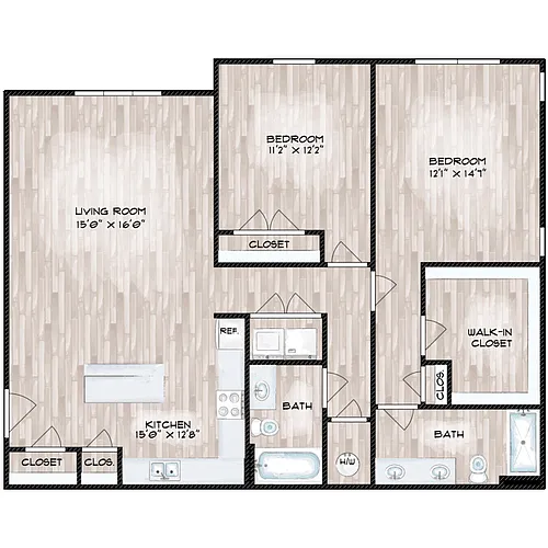 Floor plan 2C "Rome"