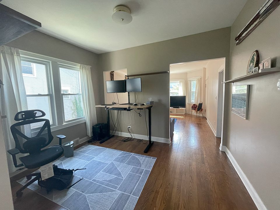 Office space looking towards living room.