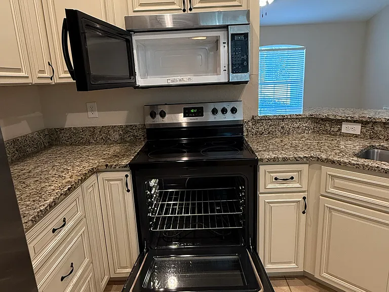 Stainless steel appliances.