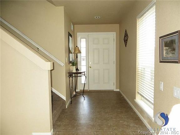 Warm and welcoming front entryway.