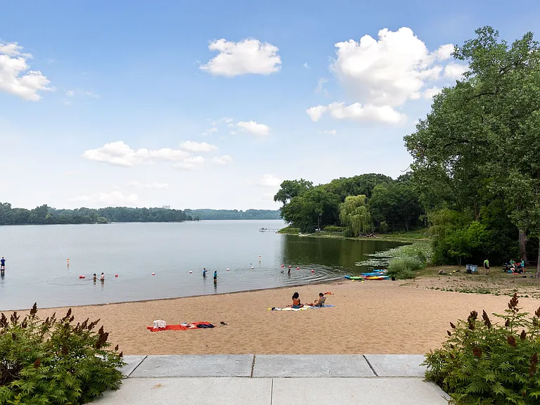 Walking distance to Cedar Lake beaches