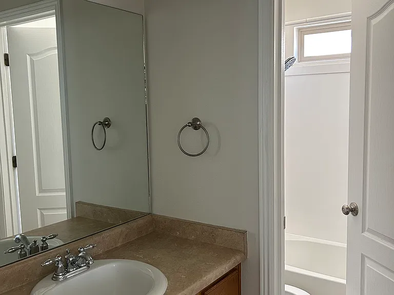Upstairs bath with tub and shower