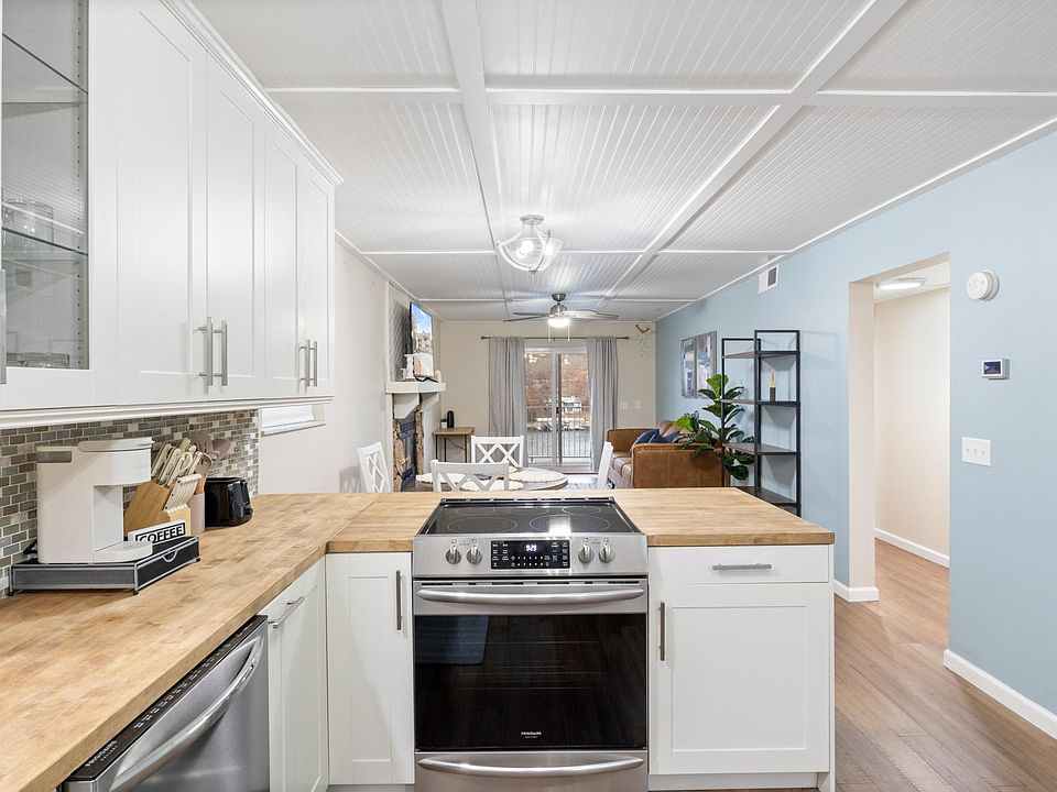 Kitchen looking to living room