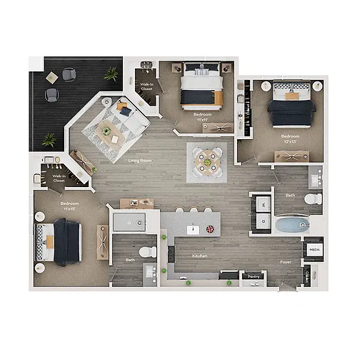 Floor plan D2 - Louisville