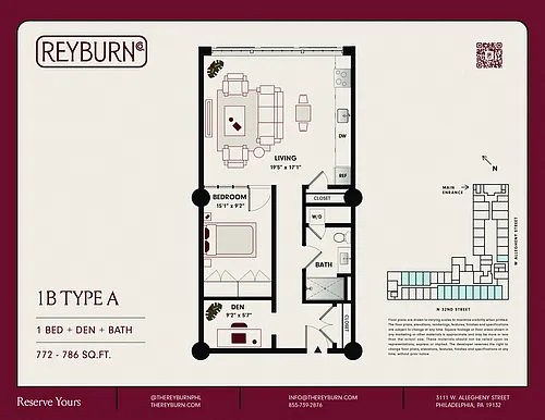 Floor plan 1B Type A