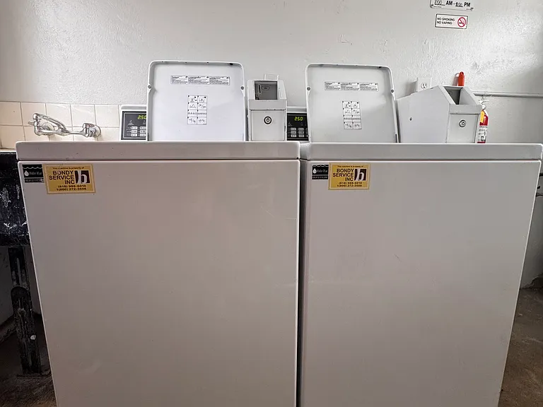 Shared washer and dryers on site