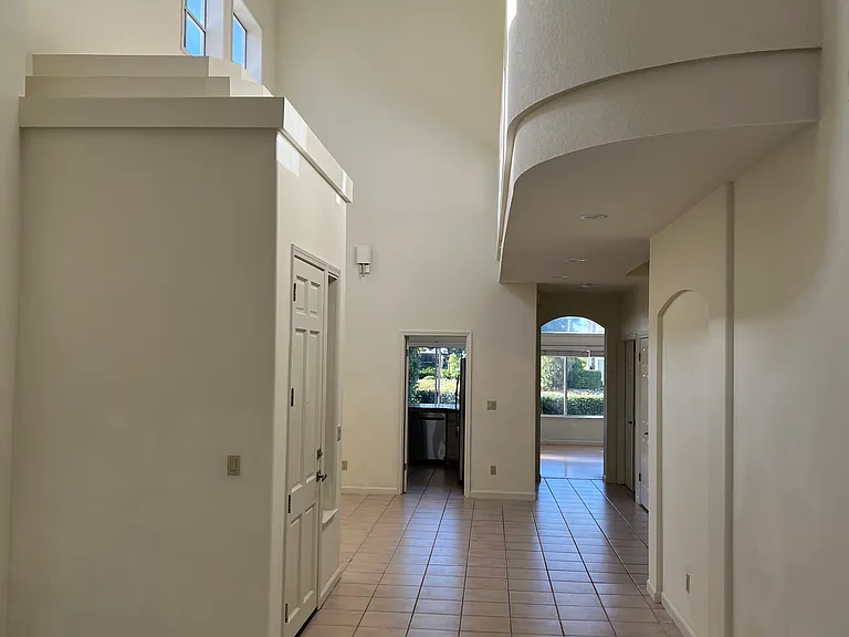 View from the living room to the dining area