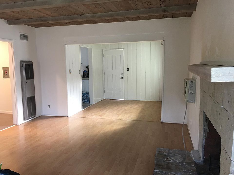 Living room view to fireplace
