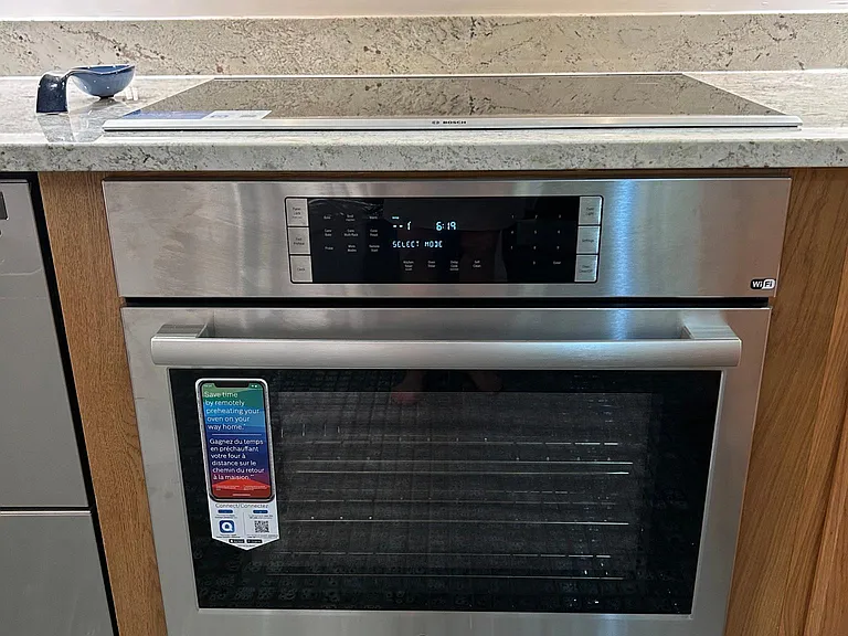 Bosch induction cooktop (with "anywhere" surface) and Bosch under-counter oven