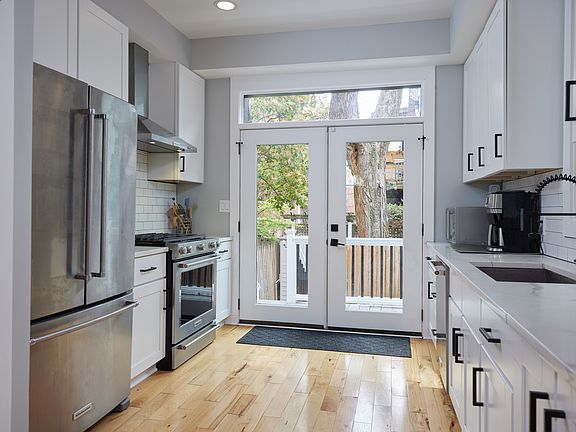Renovated kitchen with ample cabinets