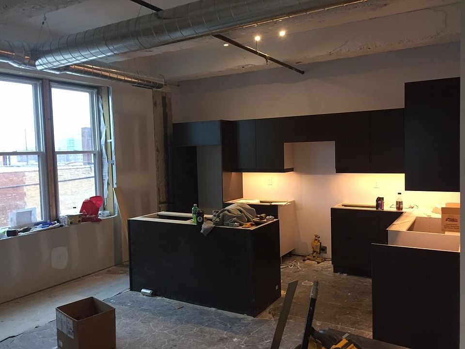 In progress. Open Modern Kitchen