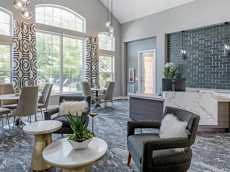 Embark on a journey through our newly renovated leasing office, where our friendly on-site management team awaits.