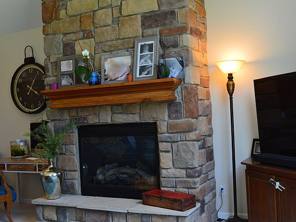 Stone fireplace Main Living