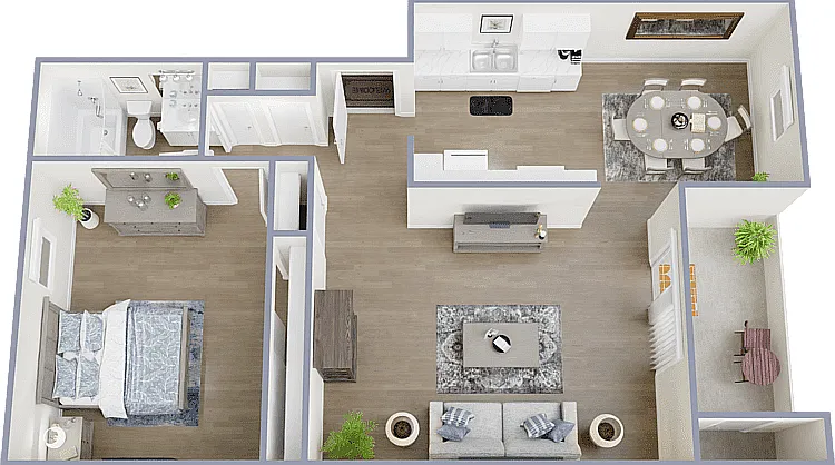 One Bedroom Floor plan One Bedroom Floor plan