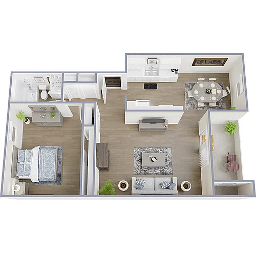 Floor plan One Bedroom One Bathroom