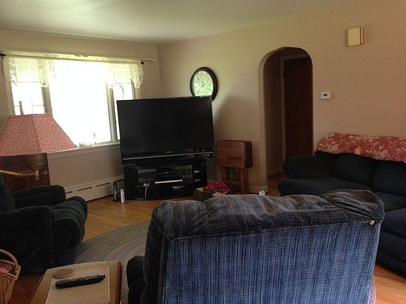 Living Room
						:
						Bathroom and 2 of the 3 bedrooms are privately situated off of the living room