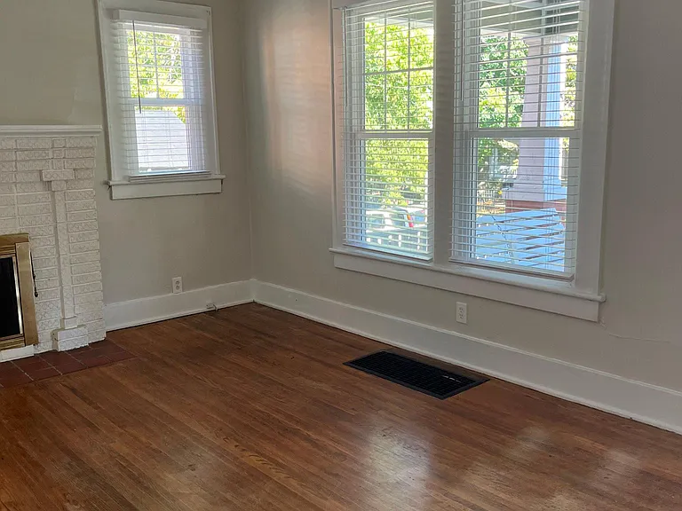 Living area looking out front windows...all new windows in house!