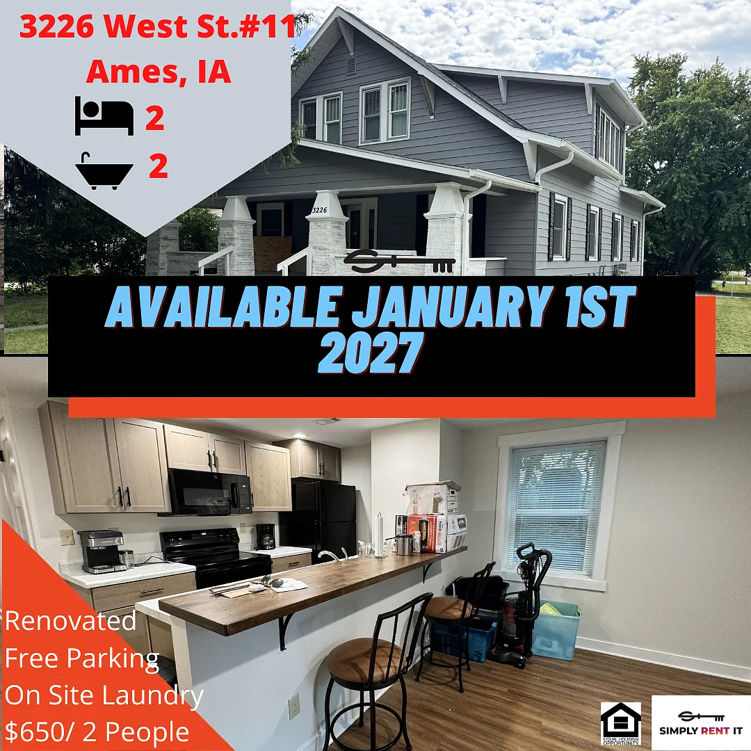 Renovated 2 Bedroom, 2 Bathroom on Campus! Available Jan. 1st! — Photo 1