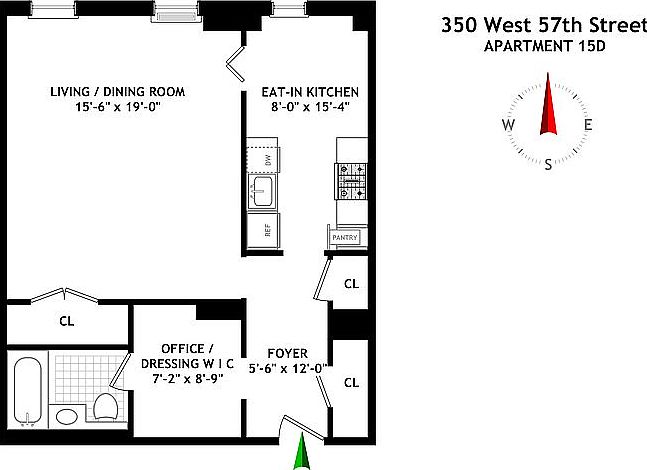 2nd image of 350 W 57th St APT 15D
