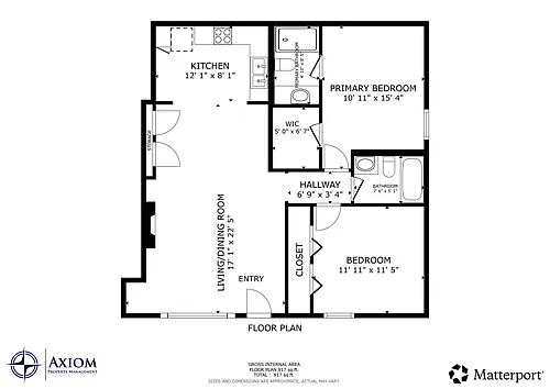 Floor plan 2 Bedroom, 2 Bath