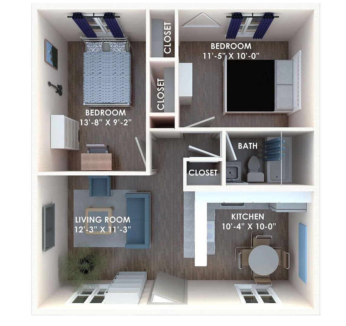 Floor plan 2 Bedroom