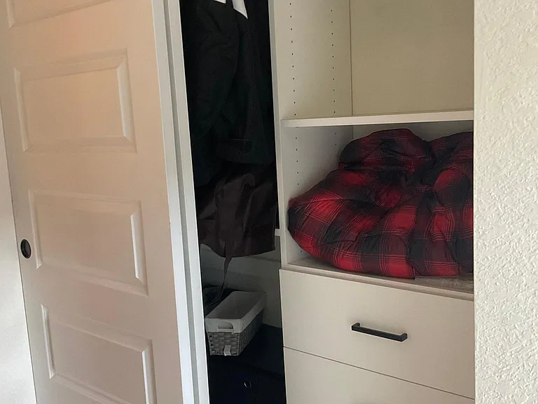 Built in shelving in closets