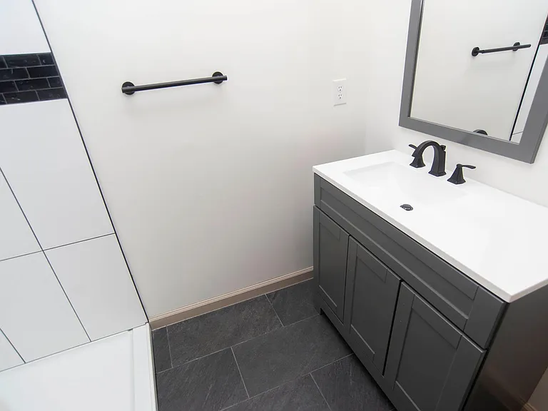 Upstairs bathroom with standing shower