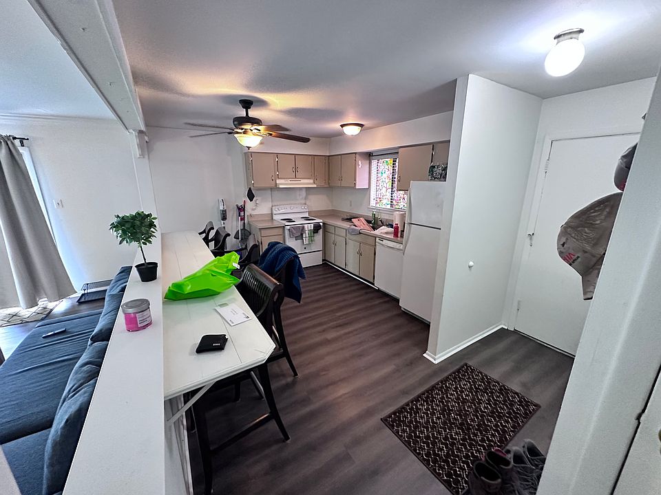 Entry door, Kitchen and Dining