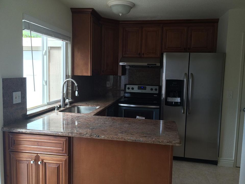 Granite counter in kitchen