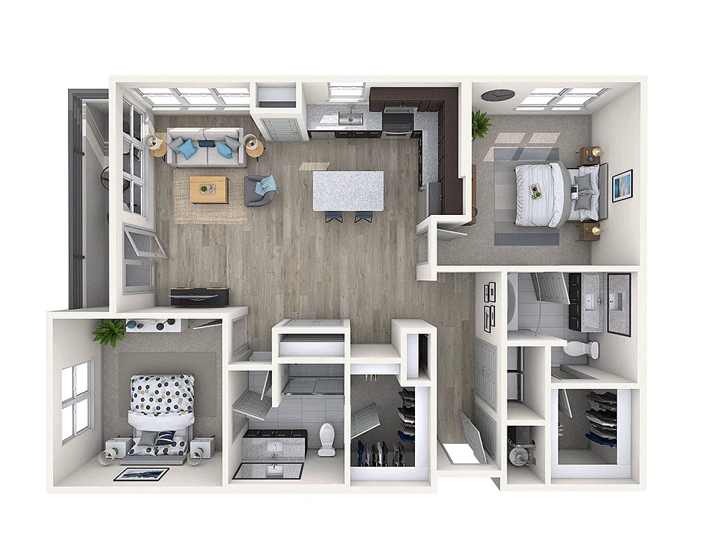 Floor plan Two Bedroom B2M