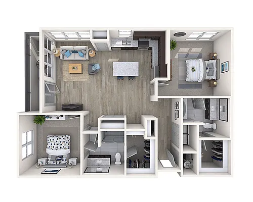 Floor plan Two Bedroom B2M