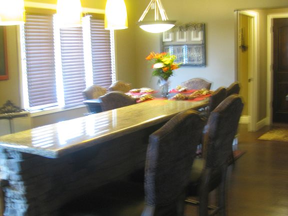 Island and Dining area