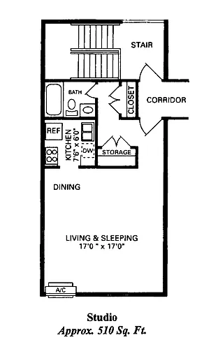 Floor plan Sunlake Studio