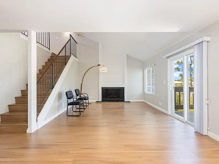Big living room leads you to the balcomy