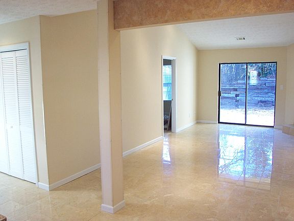 Living room with marble floor