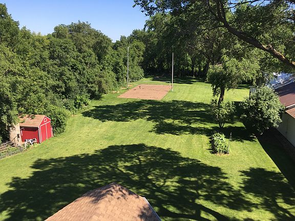 Aerial view of the backyard 
